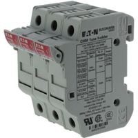 Show details for  Modular Midget Fuse Holder without Indicator, 3 Pole, 10mm x 38mm, CHM Series