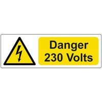 Show details for  Danger 230 Volts Label - (Pack of 5 SAV) 75 x 25mm