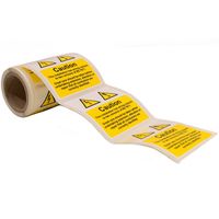 Show details for  Caution Mixed Cable Notice Label - (Pack of 5 SAV) 75 x 75mm