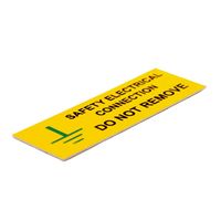Show details for  Safety Electrical Connection Do Not Remove Label - (Pack of 5 PVC) 75 x 25mm
