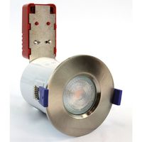 Show details for  FireRated Downlight Fixed GU10 IP65 Satin Chrome