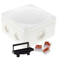 Show details for  COMBI 407 Junction Box with Terminal Block, 95mm x 95mm x 60mm, Polypropylene, IP66 / 67, White