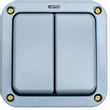 Show details for  Weatherproof 20A 2 Way Switch with Neon, 2 Gang, Grey, IP66, Euroseal Range