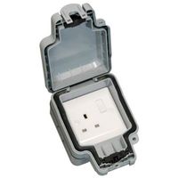Show details for  Elemento IP66 Lockable 13A Switched Socket Outlet, 1 Gang, Grey