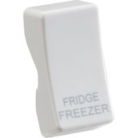 Show details for  Grid Rocker Cover 'Fridge Freezer', White, Curved Edge Range