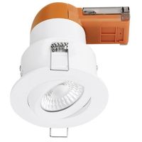 Show details for  E6™ PRO Adjustable 6W Dimmable Fire Rated Downlight, 680lm, 3000K, IP20, White
