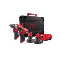 Show details for M12 FUEL™ Powerpack, Percussion Drill / Impact Driver, 2 x 6Ah Batteries, Charger, Box