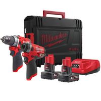 Show details for  M12 FUEL Powerpack, Percussion Drill / Impact Driver, 2 x 6Ah Batteries, Charger, Box