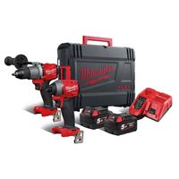 Show details for  M18 FUEL™ Power Pack, Percussion Drill and Hex Impact Driver, 2 x 5Ah Batteries & Fast Charger