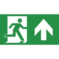 Show details for  Emergency LED Exit Box Legend - Running Man Arrow UP