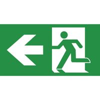 Show details for  Emergency LED Exit Box Legend - Running Man Arrow Left