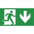 Show details for  Emergency LED Exit Box Slim Legend - Running Man Arrow Down