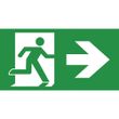 Show details for  Emergency LED Exit Box Slim Legend - Running Man Arrow Right