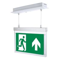 Show details for  Emergency LED Hanging Sign Rec Susp 3W IP20 3Hr Maintained c/w Legend AU- White