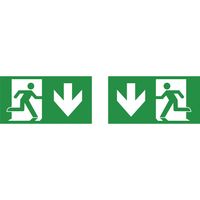 Show details for  Emergency LED Hanging Sign Legend - Running Man Arrow Down