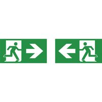 Show details for  Emergency LED Multi-Mount Exit Sign Legend - Running Man Arrow Left & Right
