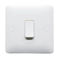 Show details for  1 Gang 2 Way Light Switch White