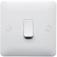Show details for  20A Double Pole Switch, 1 Gang, White, Modern Range