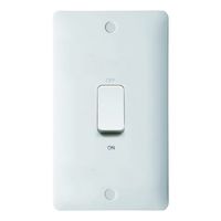 Show details for  2 Gang 45A DP Switch White Rocker White