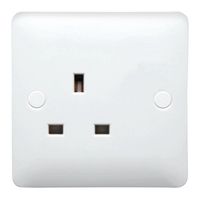 Show details for  1 Gang 13A SP Unswitched Socket White