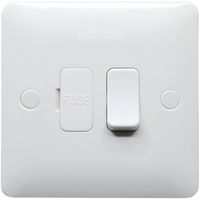 Show details for  13A Switched Fused Connection Unit, 1 Gang, White, Modern Range