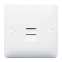 Show details for  1 Gang Secondary Telephone Socket Single Outlet White