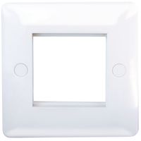 Show details for  Module Face Plate, 2 Gang, White