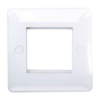 Show details for  1 Gang 2 Module Face Plate White