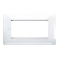 Show details for  2 Gang 4 Module Face Plate White