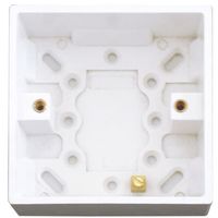 Show details for  Surface Mounted Pattress Box, 1 Gang, 16mm, White, Modern Range