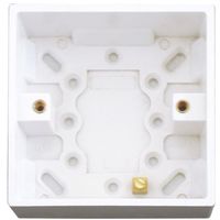 Show details for  Surface Mounted Pattress Box, 1 Gang, 35mm, White, Modern Range