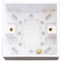 Show details for  Surface Mounted Pattress Box, 1 Gang, 47mm, White, Modern Range