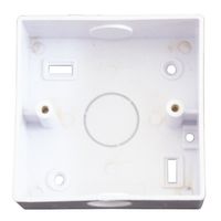 Show details for  1 Gang 30mm PVC Surface Box White With Knockouts