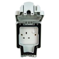 Show details for  Monsoon 13A IP66 1 Gang Weatherproof Switched Socket - Grey