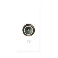 Show details for  TV Coax Outlet Euro Module 25x50mm White
