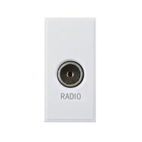 Show details for  FM Radio Outlet Euro Module 25x50mm White