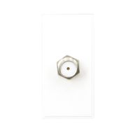 Show details for  F Type Satellite Outlet Euro Module 25x50mm White