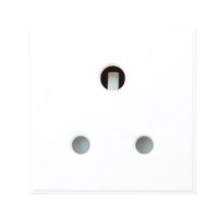 Show details for  5A Round Pin Socket Outlet Euro Module 50x50mm White