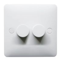 Show details for  250W 2 Gang 2 Way Dimmer Switch White