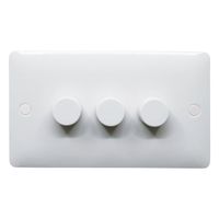 Show details for  500W 3 Gang 2 Way Dimmer Switch White