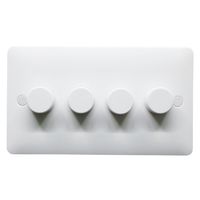 Show details for  500W 4 Gang 2 Way Dimmer Switch White