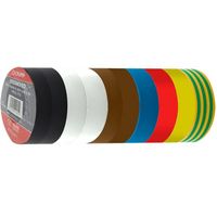 Show details for  Electrical PVC Insulation Tape, 19mm x 20m, Mulitple Colours [Pack of 10]
