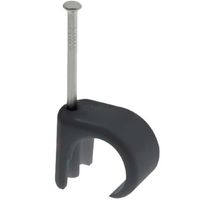 Show details for  Round Cable Cable Clip, 3mm-5mm, Black [Pack of 100]