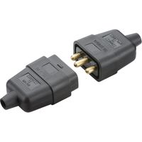 Show details for  Wiring Accessory 10A 3 Pin Mains Connector - Black