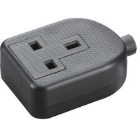 Show details for  Wiring Accessory 13A 1 Gang Trailing Socket - Black