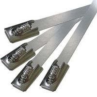 Show details for  Roller-Ball Locking Cable Tie, 300mm, 4.6mm, Stainless Steel [Pack of 100]