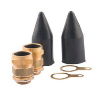 Show details for  Outdoor Cable Gland Pack, M20, 11.8mm - 15.8mm, Brass, IP66