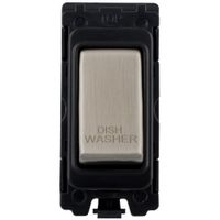 Show details for 20A Double Pole Switch, 'Dishwasher', Satin Steel