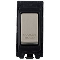 Show details for 20A Double Pole Switch, 'Cooker Hood', Satin Steel