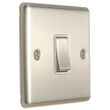 Show details for  10A 2 Way Switch, 1 Gang, Stainless Steel, White Trim, Enhance Range